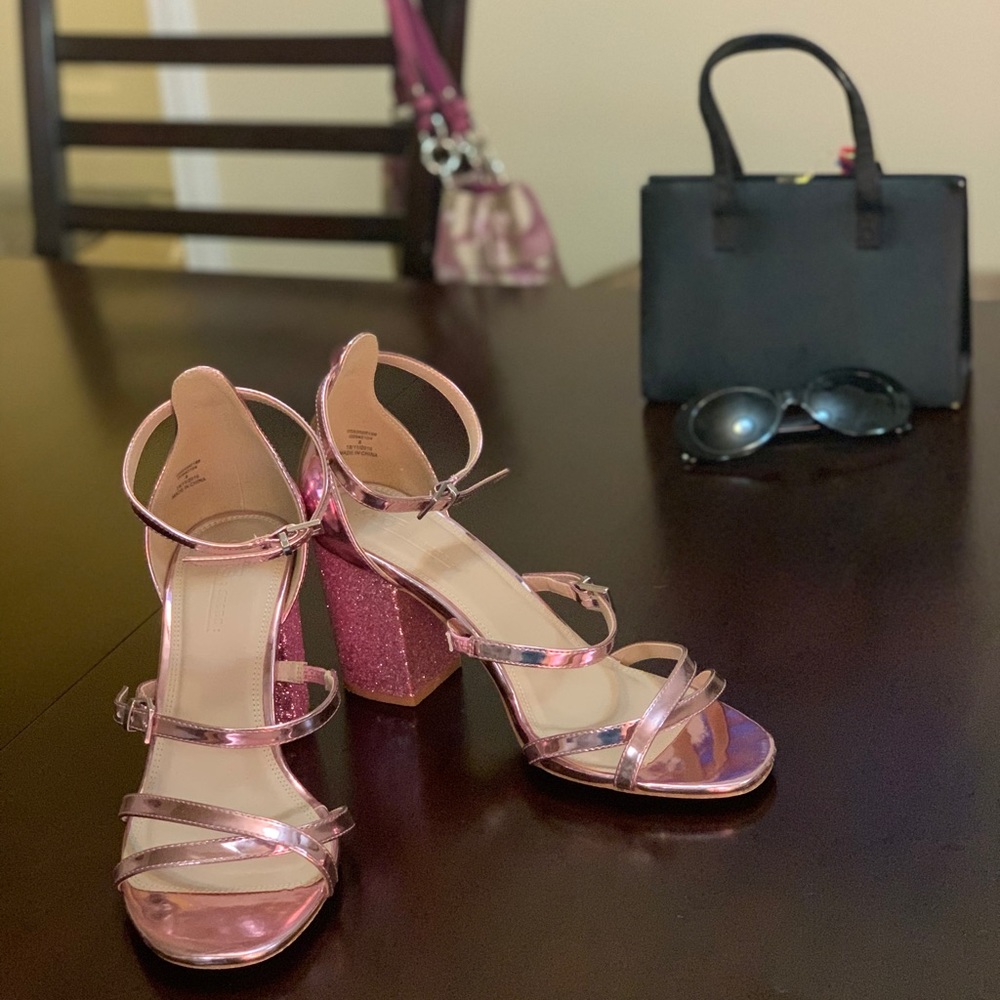 ASOS Pink Glitter Heels, Dancing Shoes